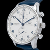 IWC Portuguese Chronograph IW371446 White Blue Arabic Dial
